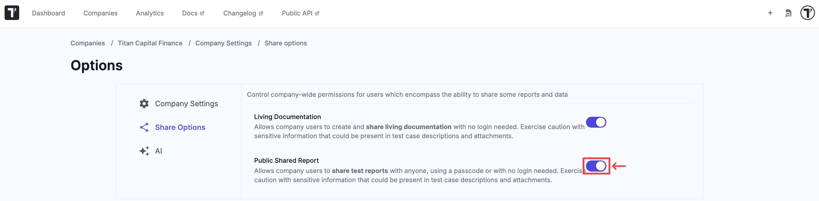Public Shared Report